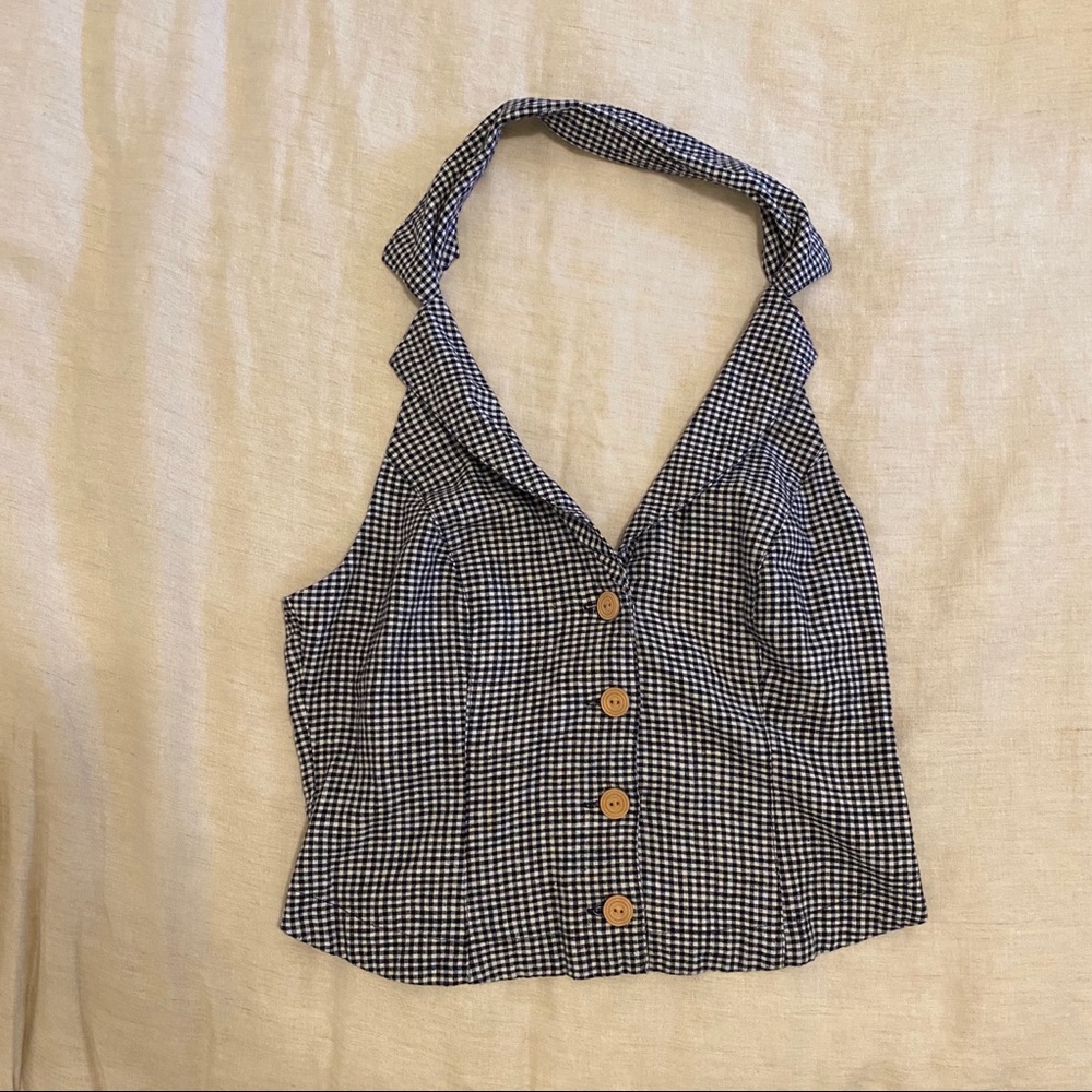 Urban Outfitters Checkered Halter Top